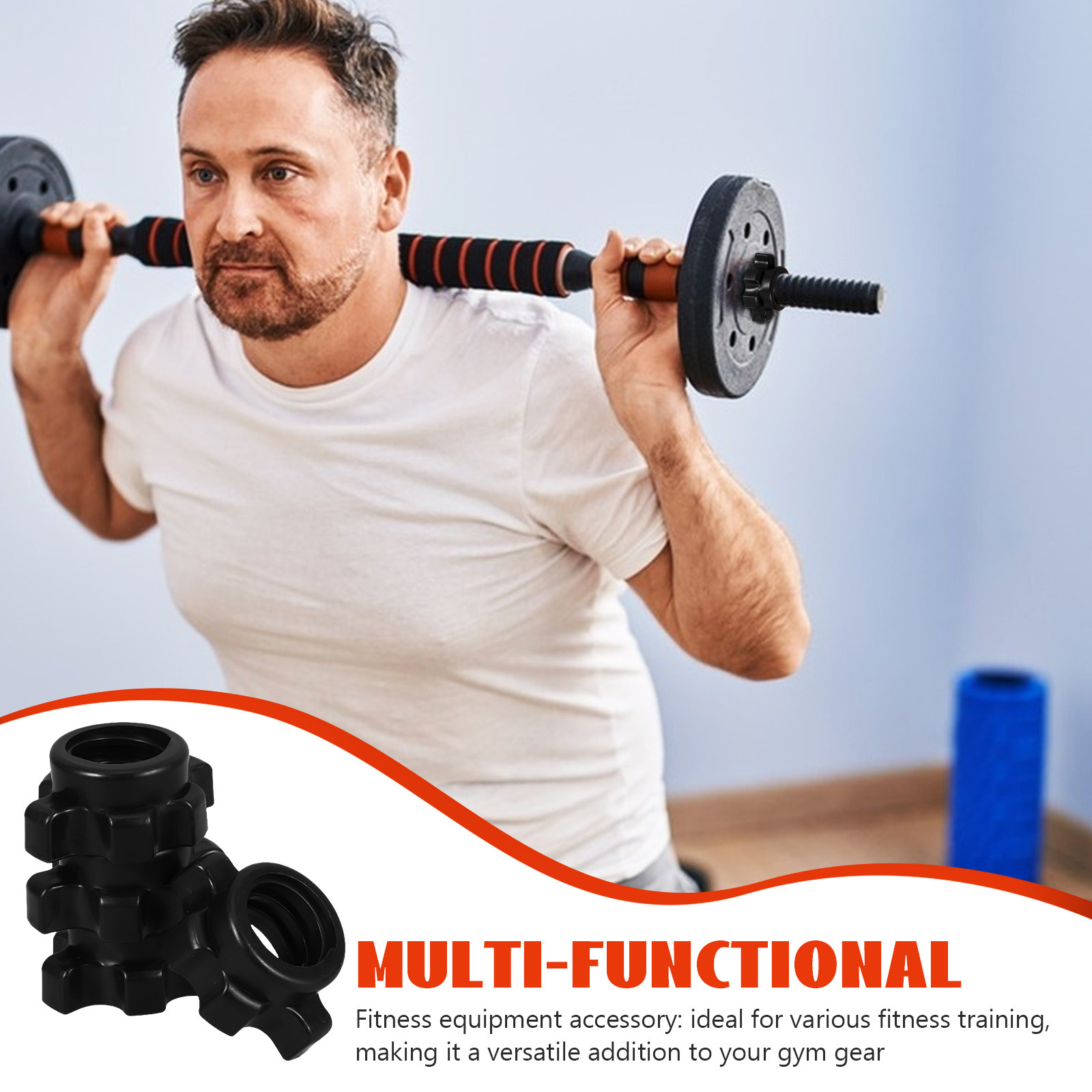 Sports Equipment Suppliers - 4 Pcs Plastic Nut Dumbbell Bar