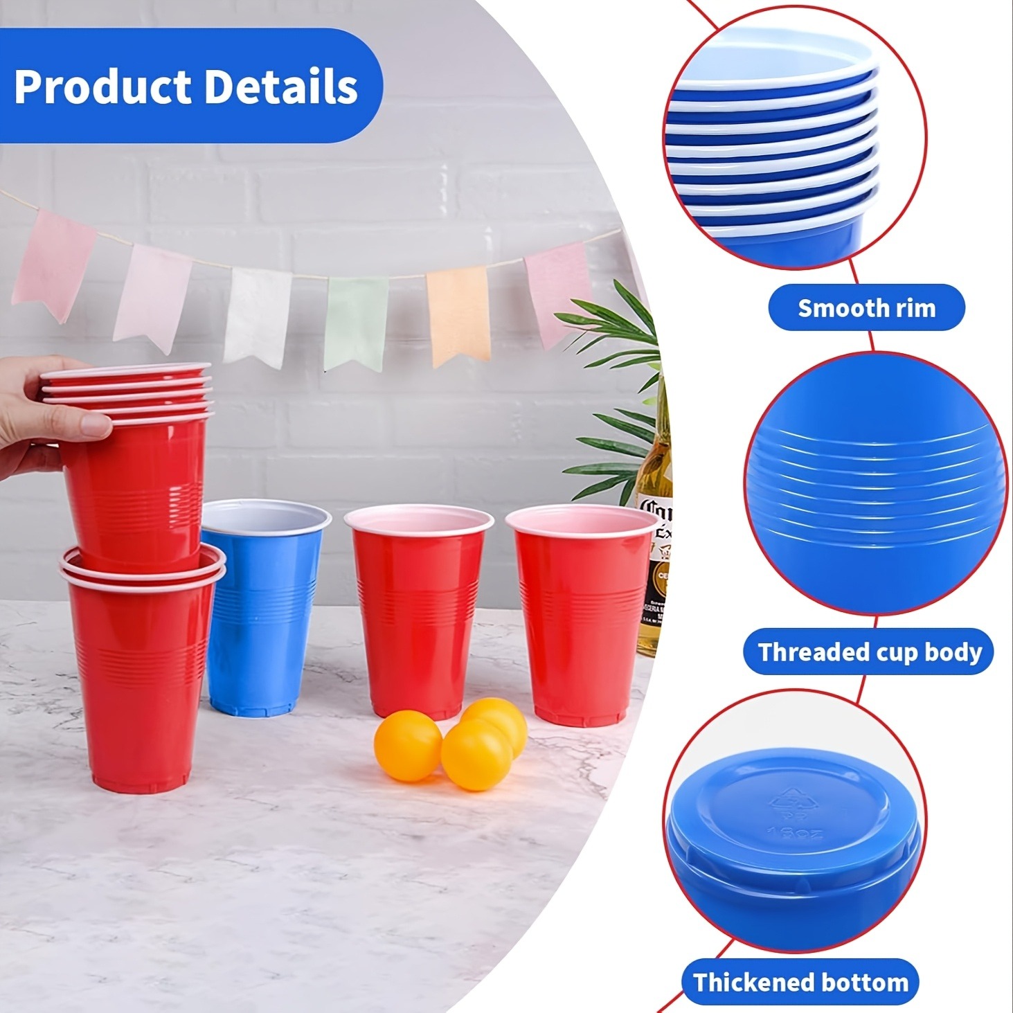 Beer Pong Game Set & Party Cup - Ping Pong Ball Set recension och pris