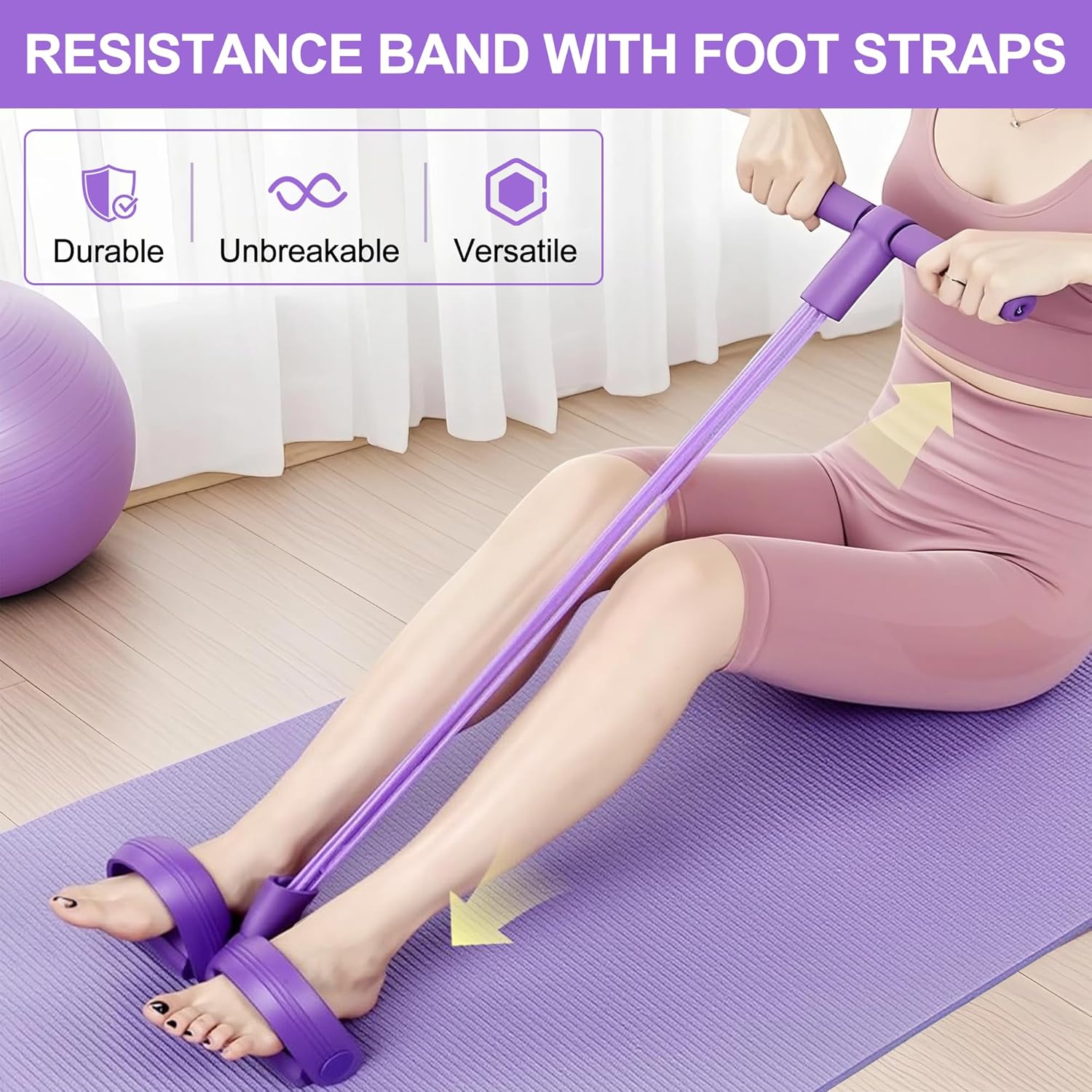 4-Tube Pedal Resistance Band M - Sports Equipment Suppliers recension och pris
