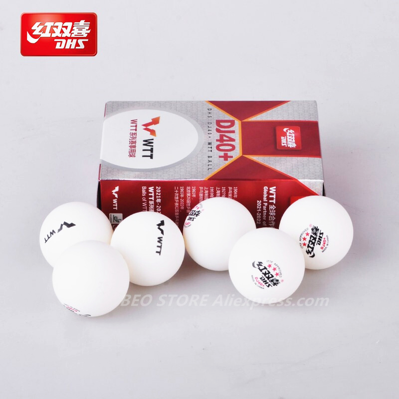 DHS DJ40+ 3-Star WTT Competiti - Ping Pong Ball Set recension och pris